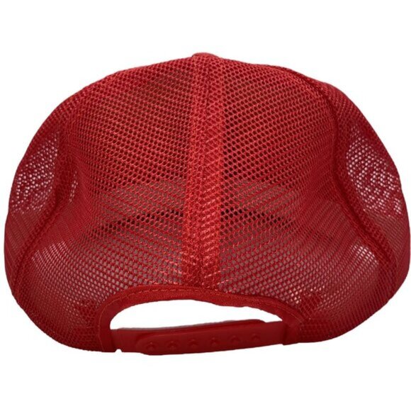 Vintage IH International Harvester Patch Logo Trucker Hat Cap SnapBack Red - Picture 4 of 11